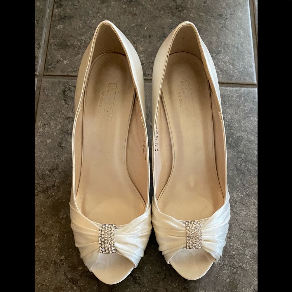 White Satin Bridal Shoes